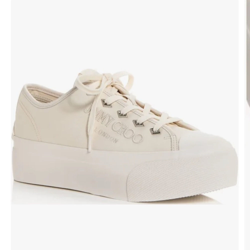 Jimmy Choo Palma Maxi Leather Platform Sneakers Shoes 39
